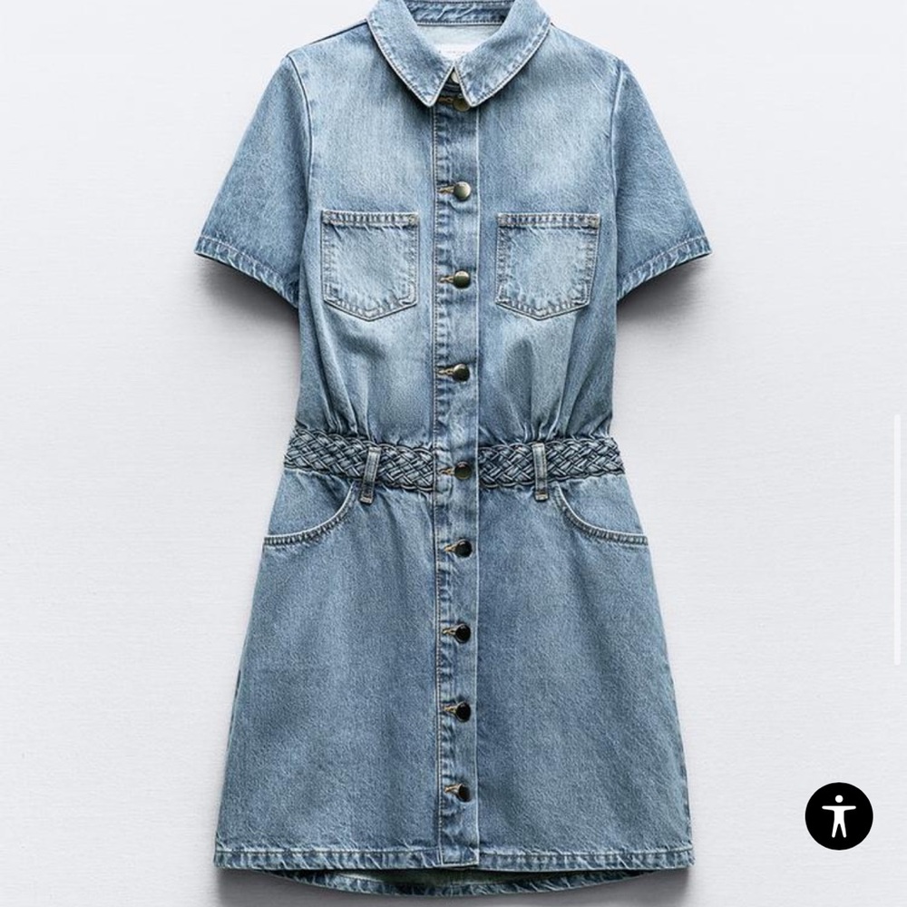 Denim mini dress from Zara *Never Worn*